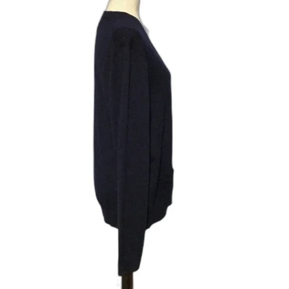 Brooks Brothers 346 Size LG Black Long Sleeve V-Neck Women's Cardigan Sweater - Picture 3 of 7